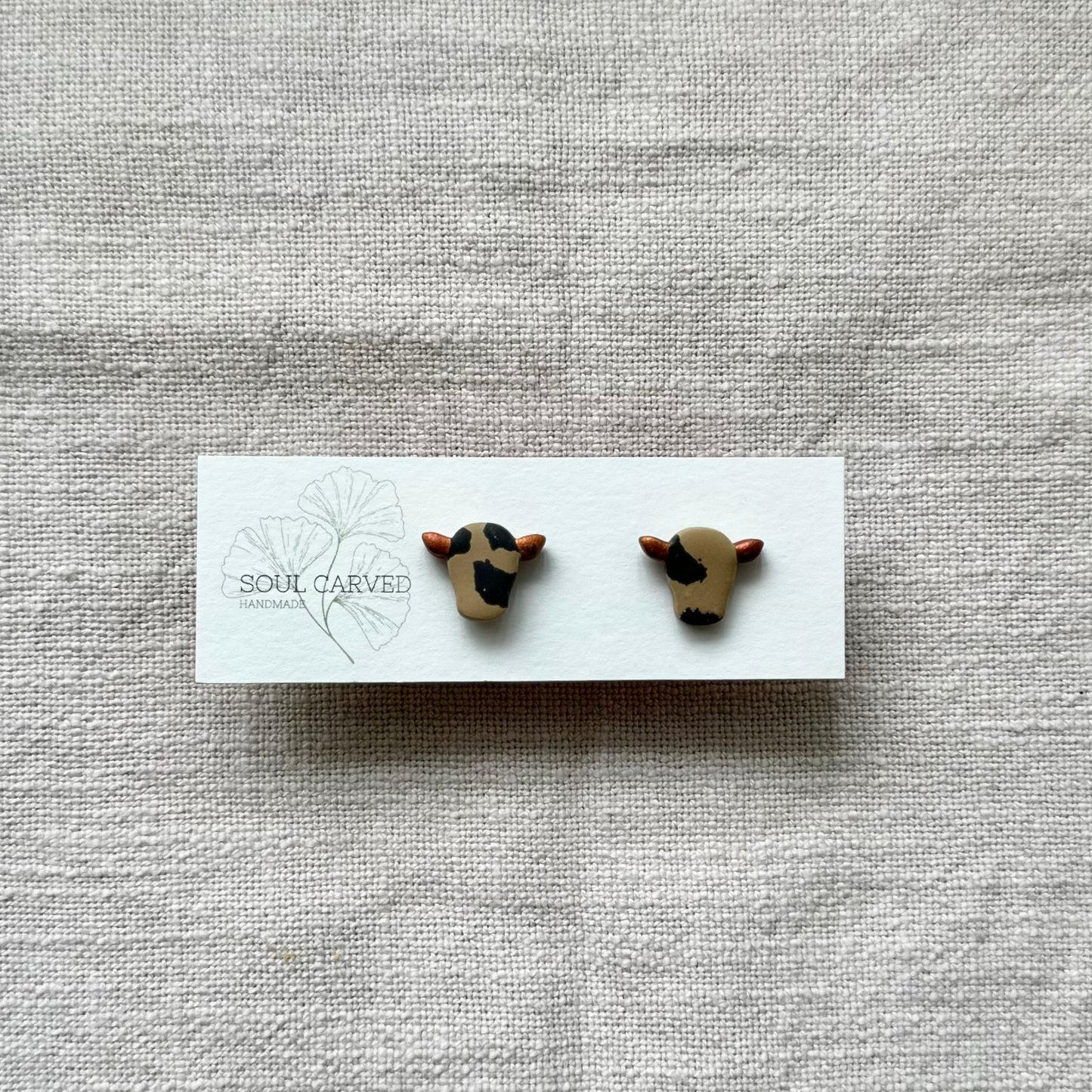 Mini Bull Head Studs - Bronze