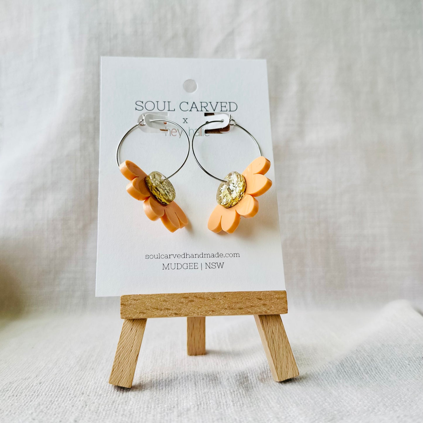 Half Flower Hoops