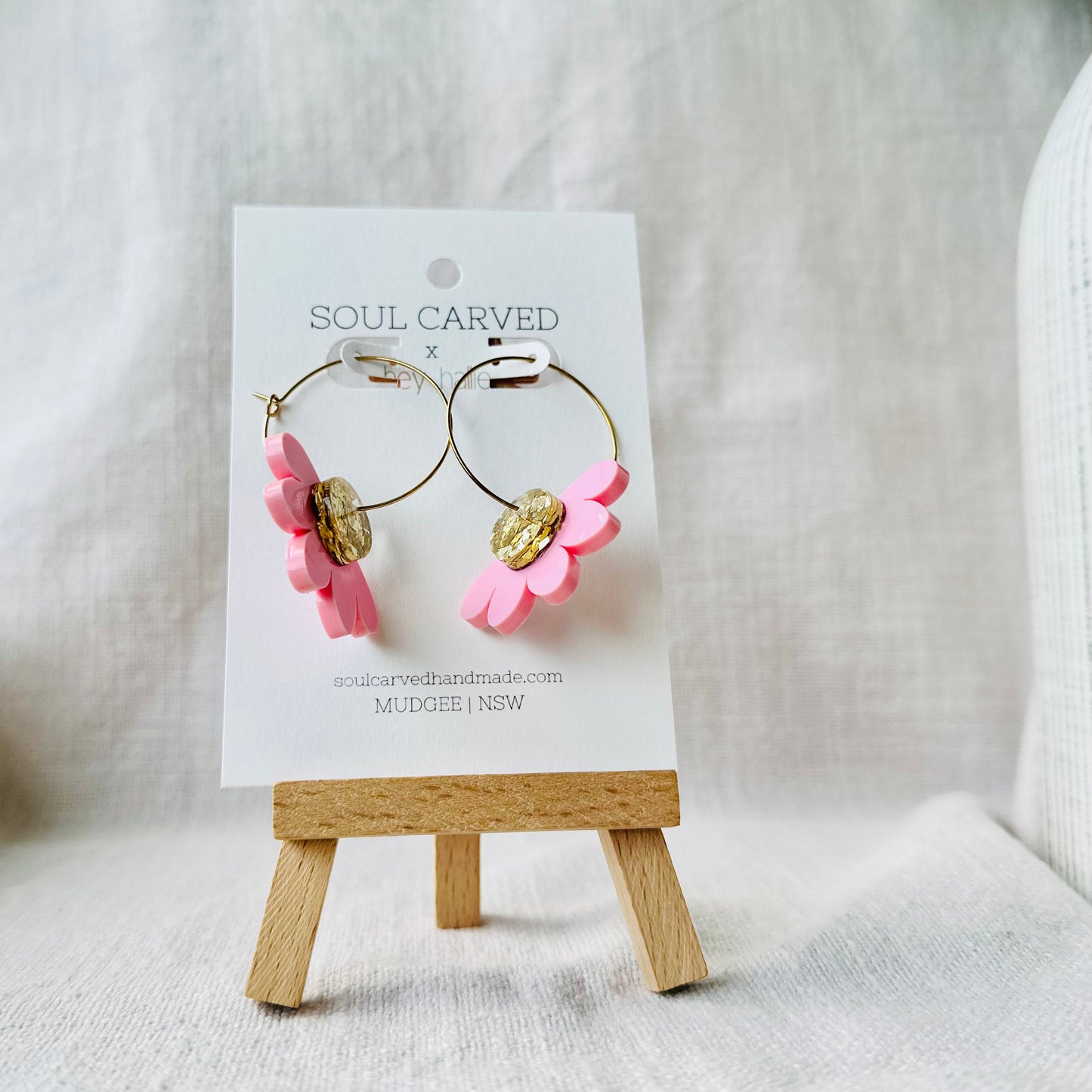 Half Flower Hoops