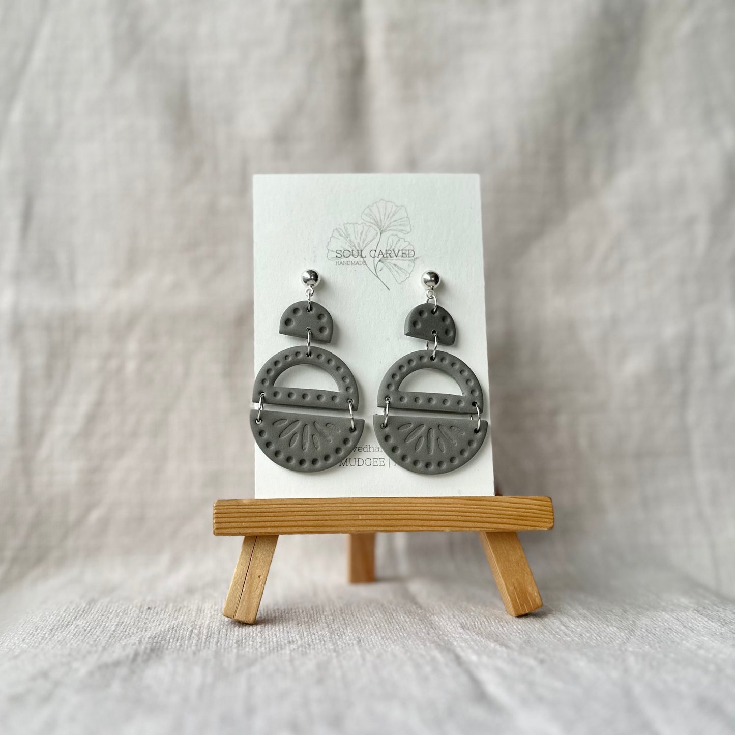 Sage Statement Dangles - Medium