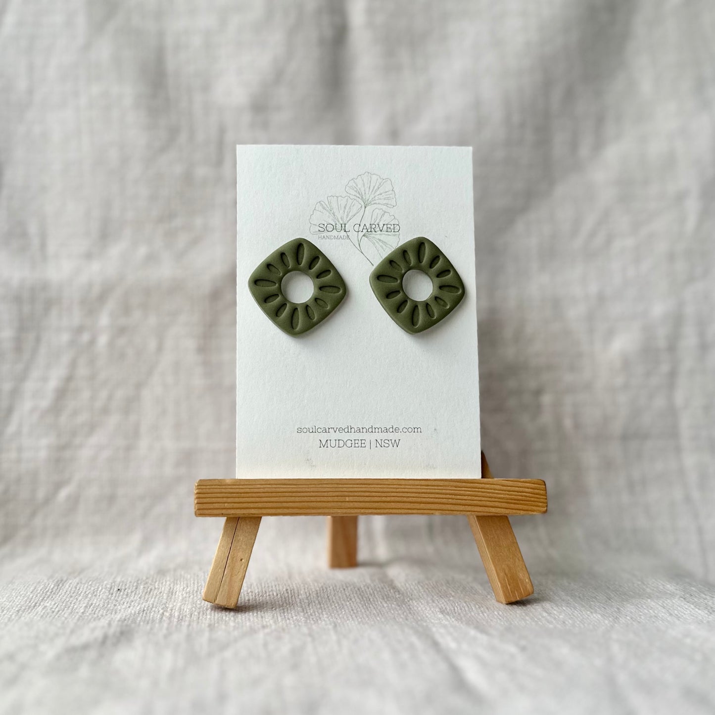 Sage Statement Studs