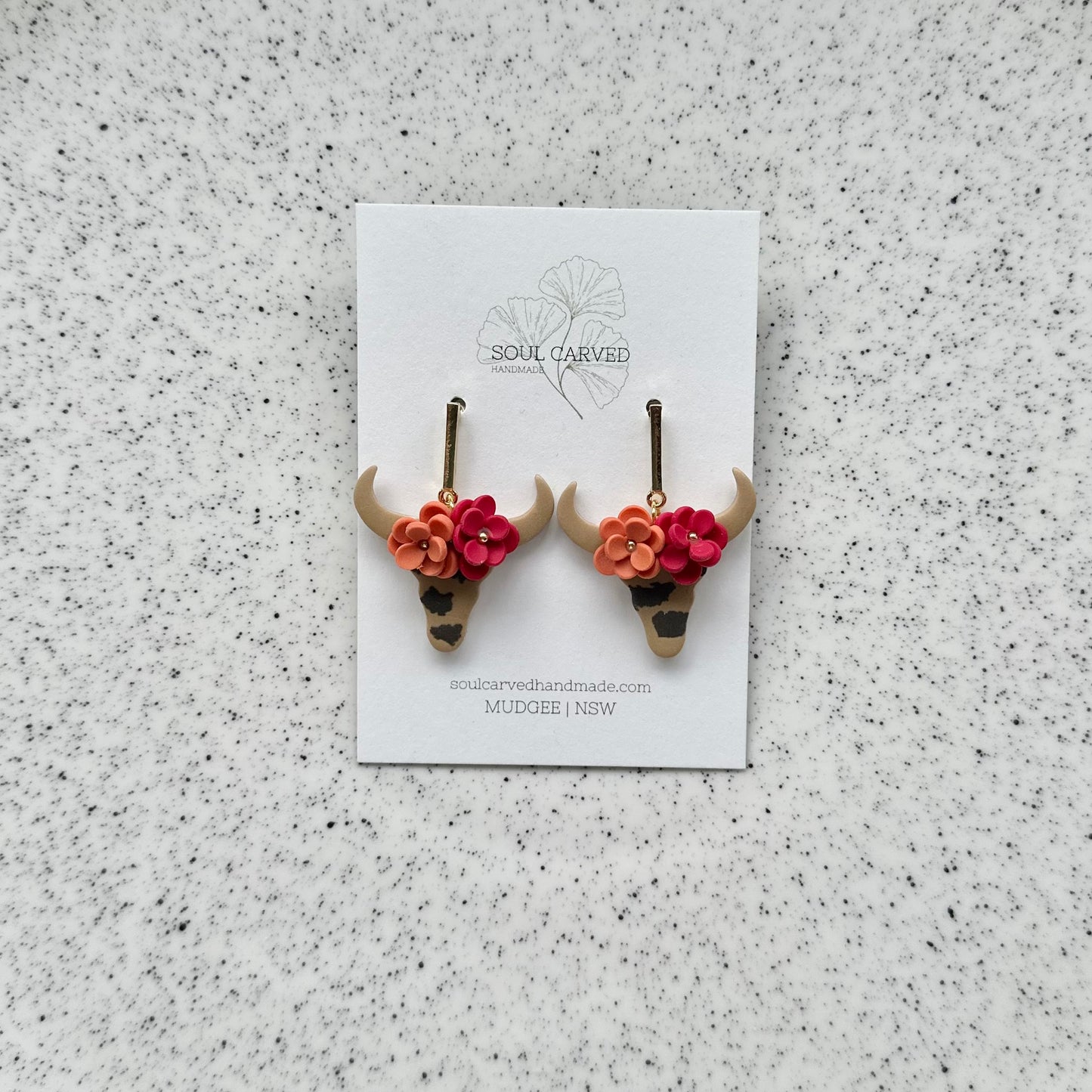 Flower Crown Cows - Tan