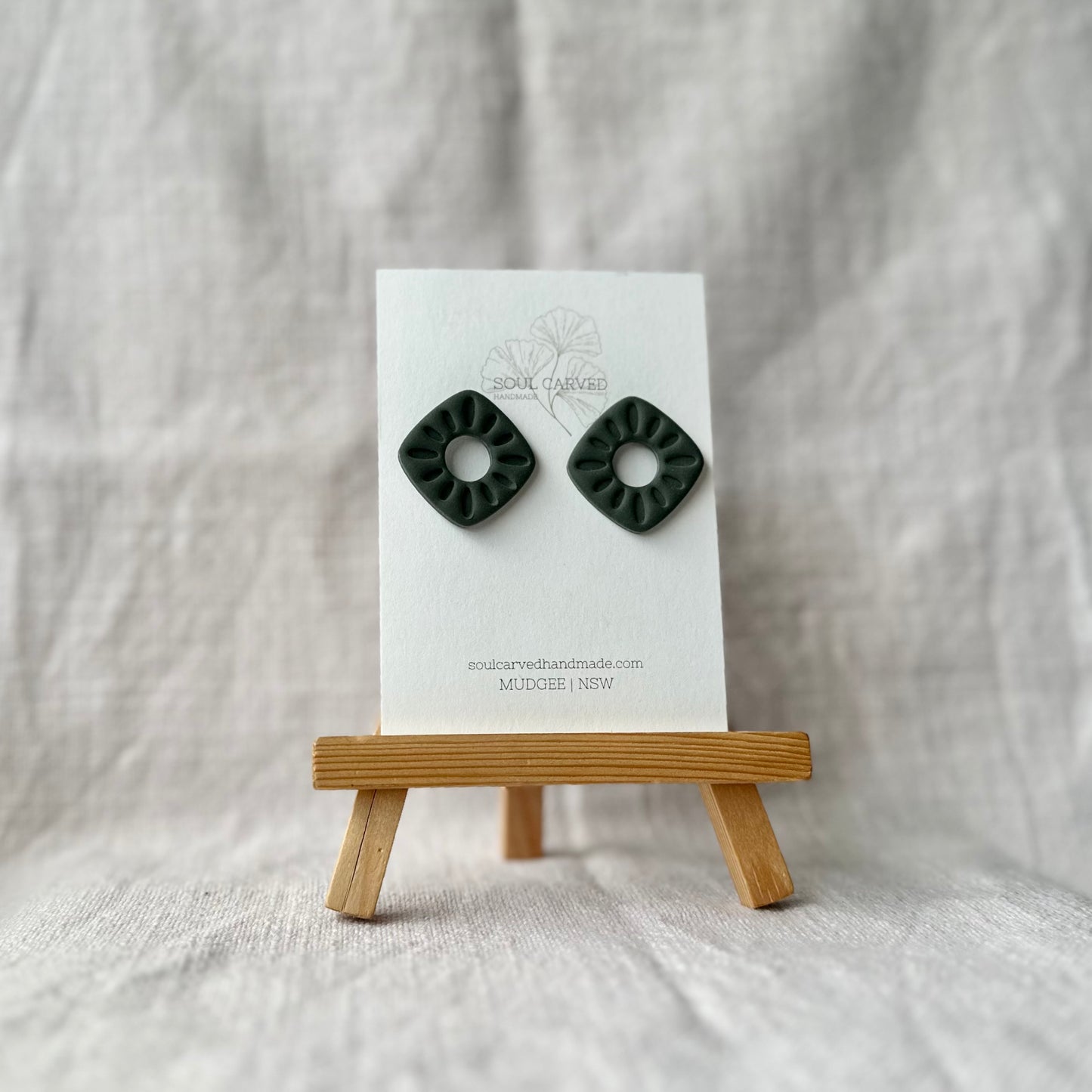 Sage Statement Studs