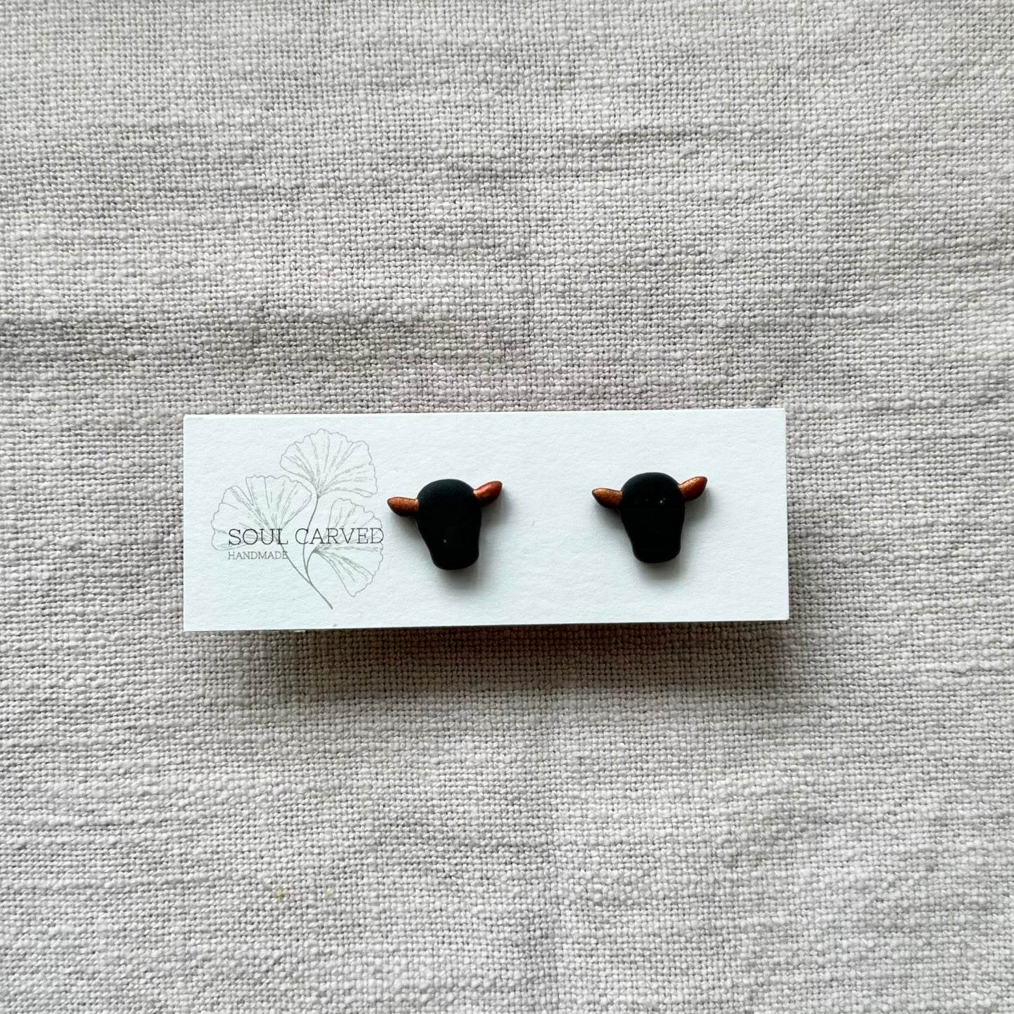 Mini Bull Head Studs - Bronze
