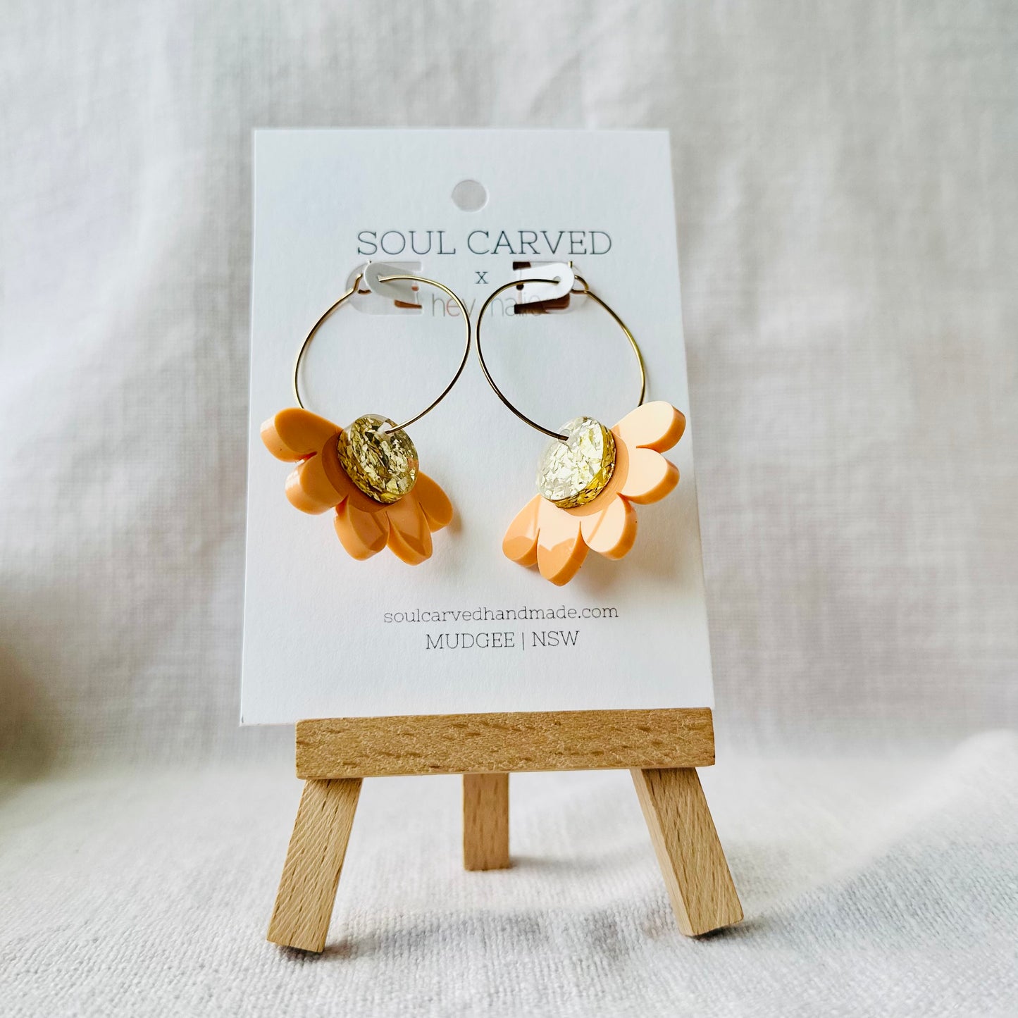 Half Flower Hoops
