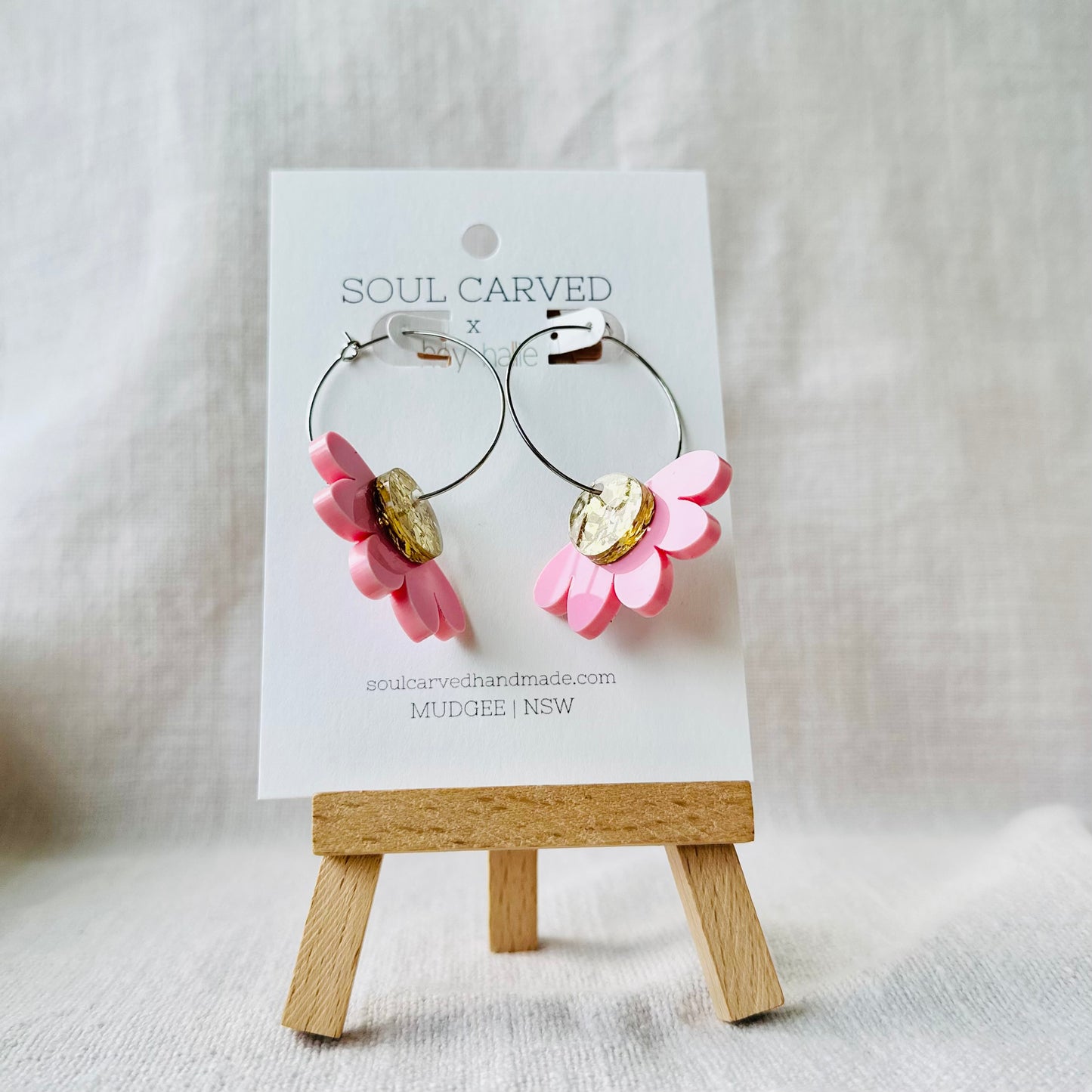 Half Flower Hoops