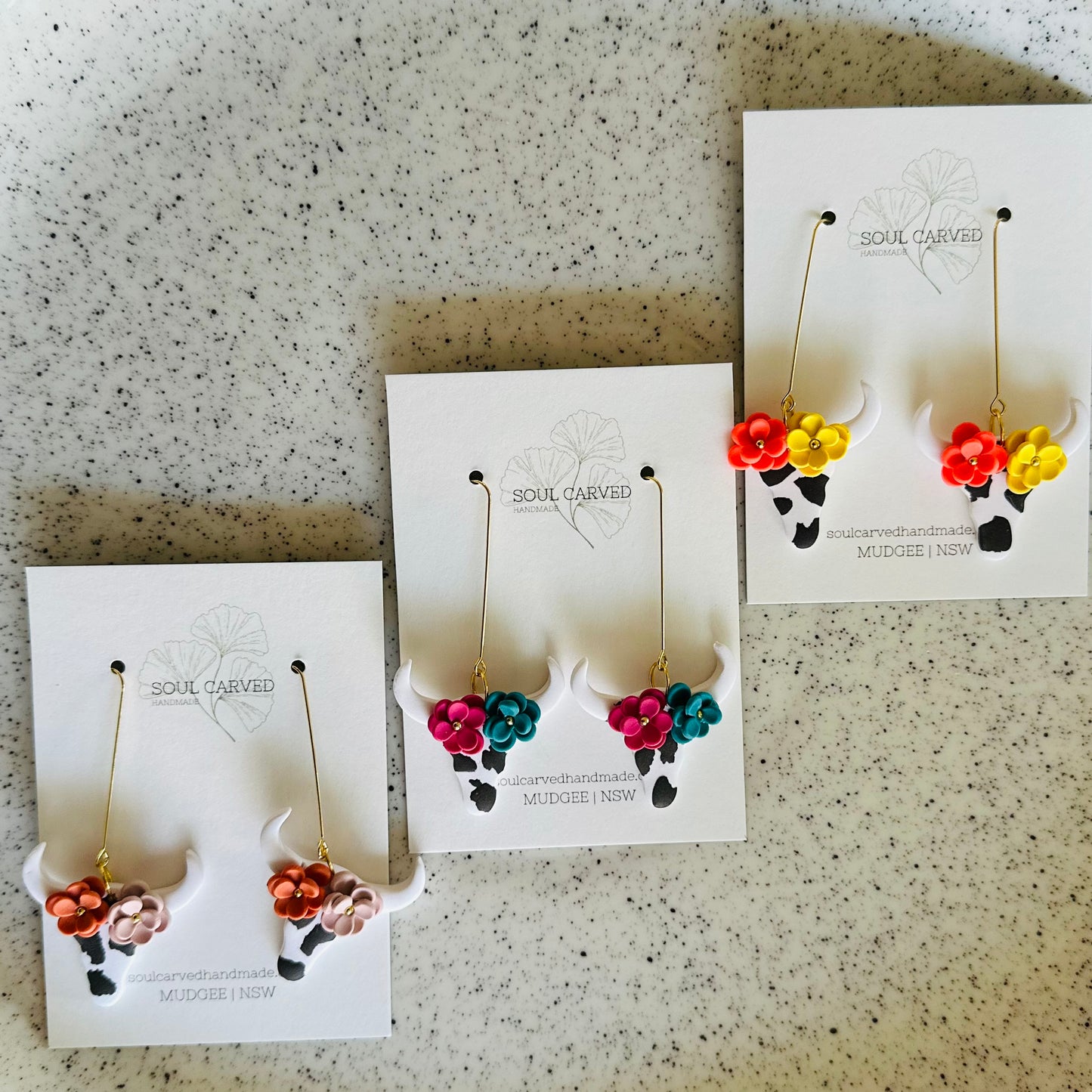 Flower Crown Cows - White