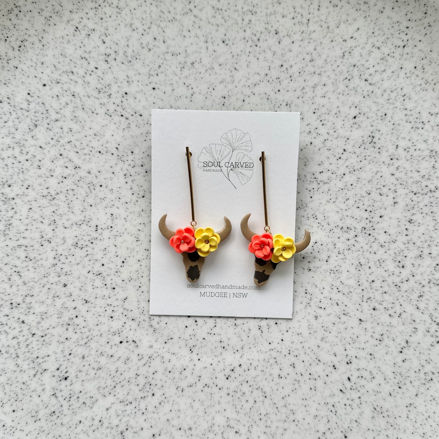 Flower Crown Cows - Tan