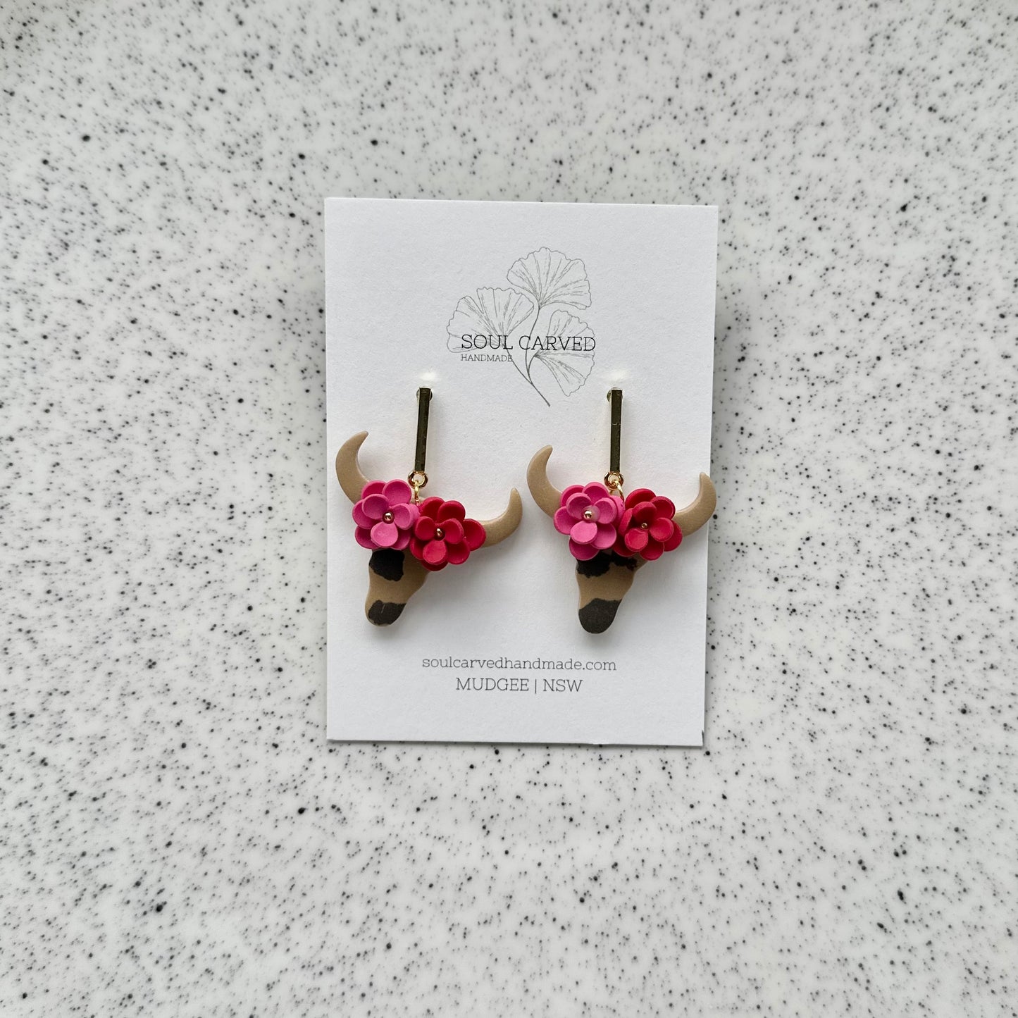 Flower Crown Cows - Tan