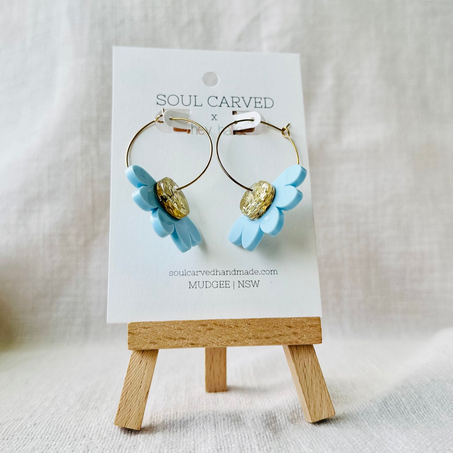 Half Flower Hoops