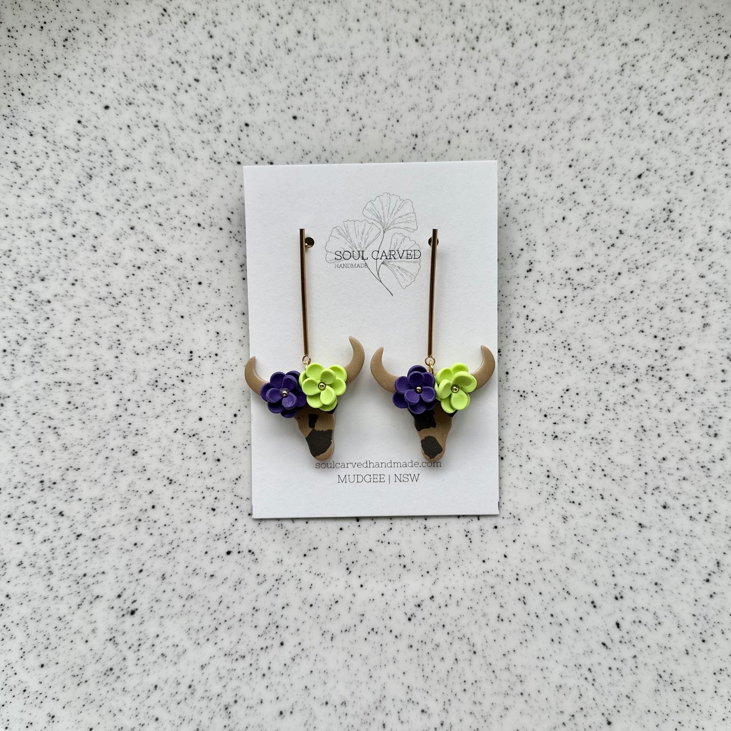 Flower Crown Cows - Tan