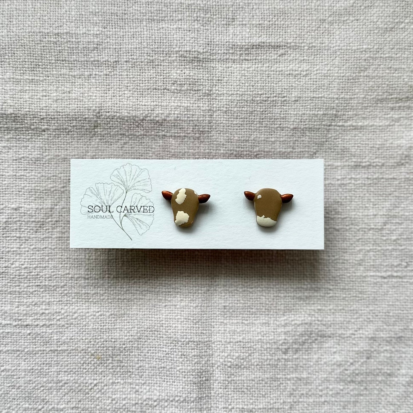 Mini Bull Head Studs - Bronze