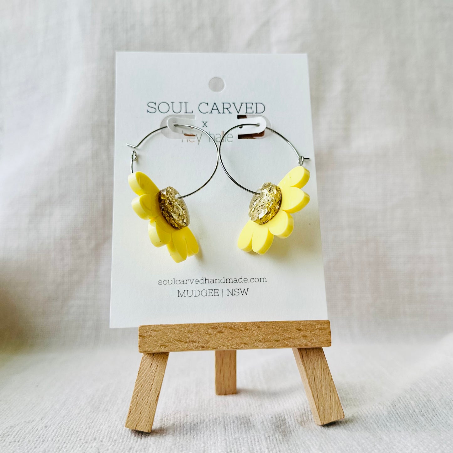 Half Flower Hoops
