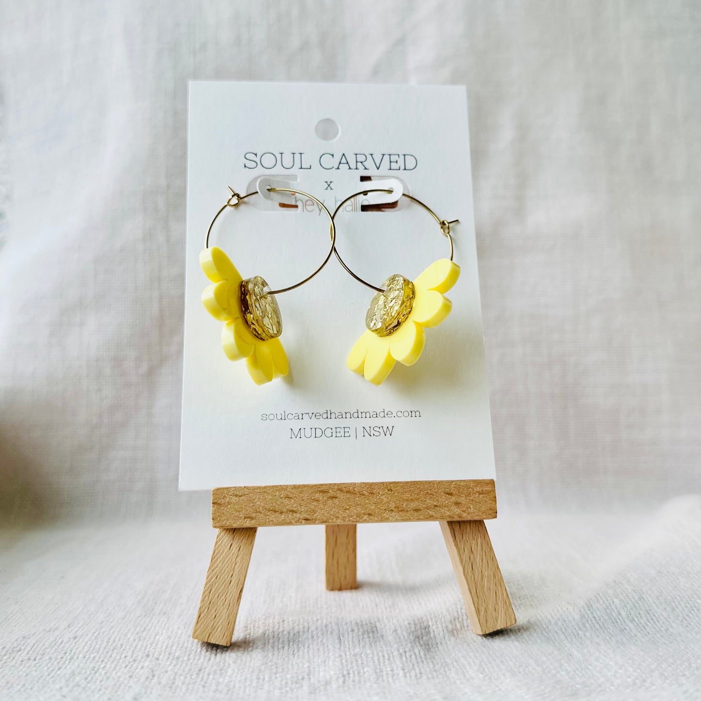 Half Flower Hoops