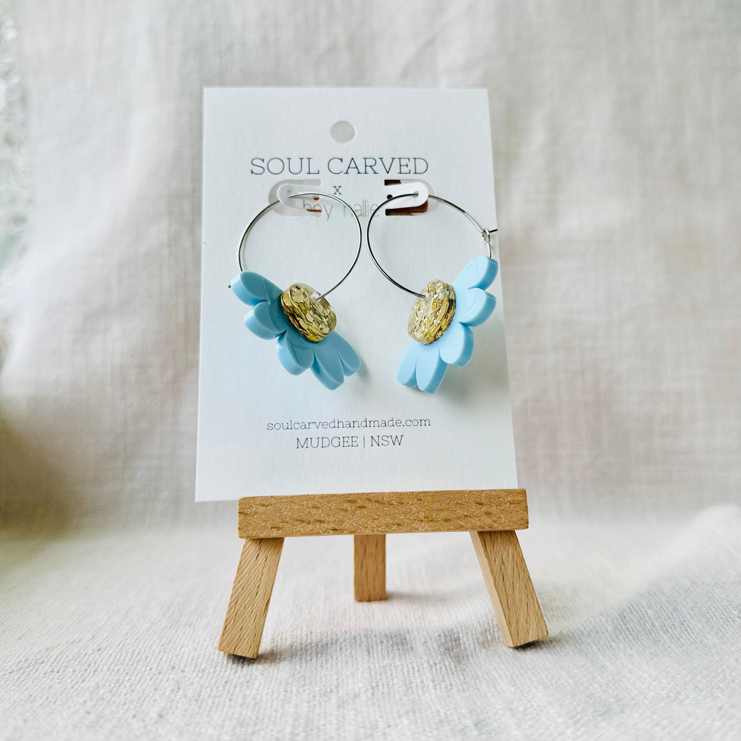 Half Flower Hoops