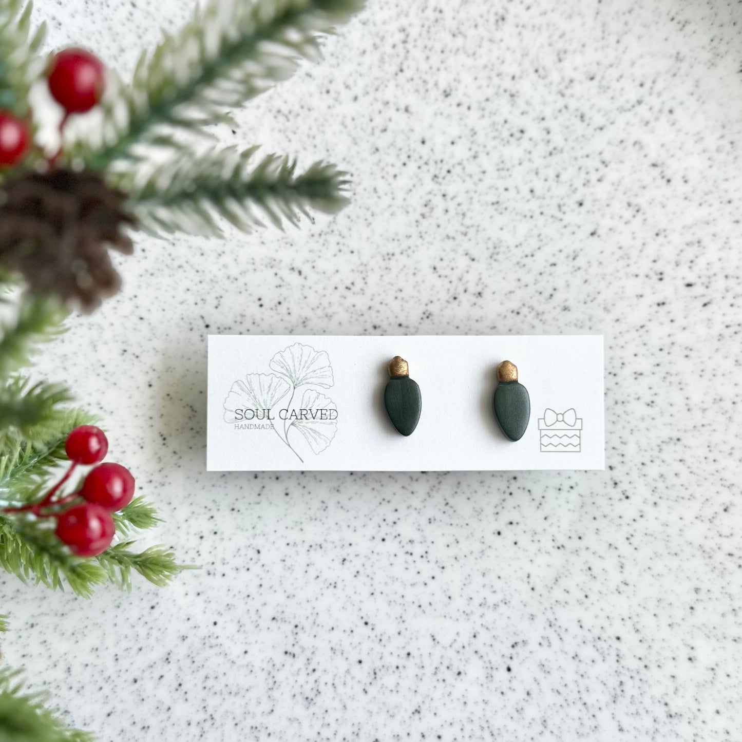 Festive Lights Studs - Gold