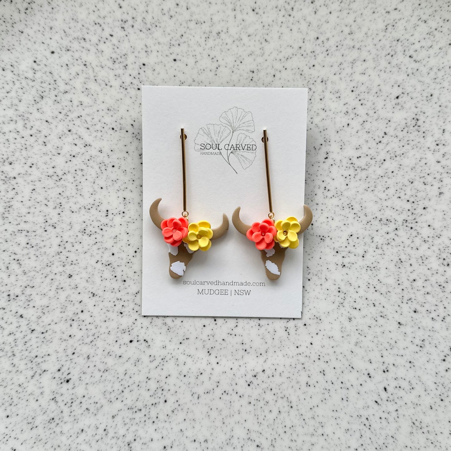 Flower Crown Cows - Tan