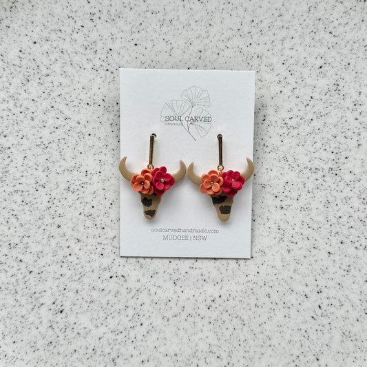 Flower Crown Cows - Tan