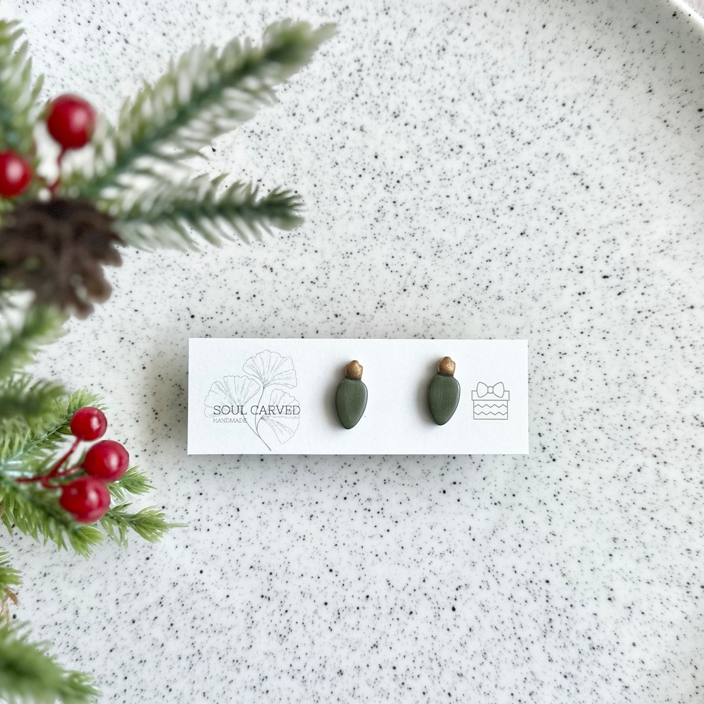 Festive Lights Studs - Gold