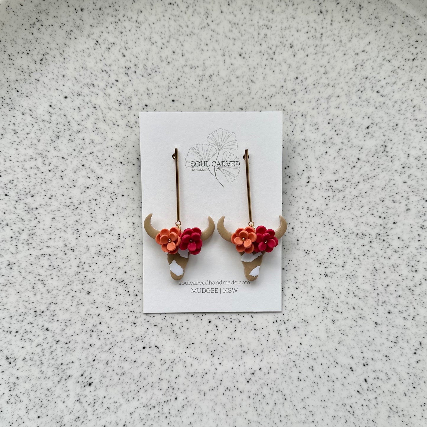 Flower Crown Cows - Tan