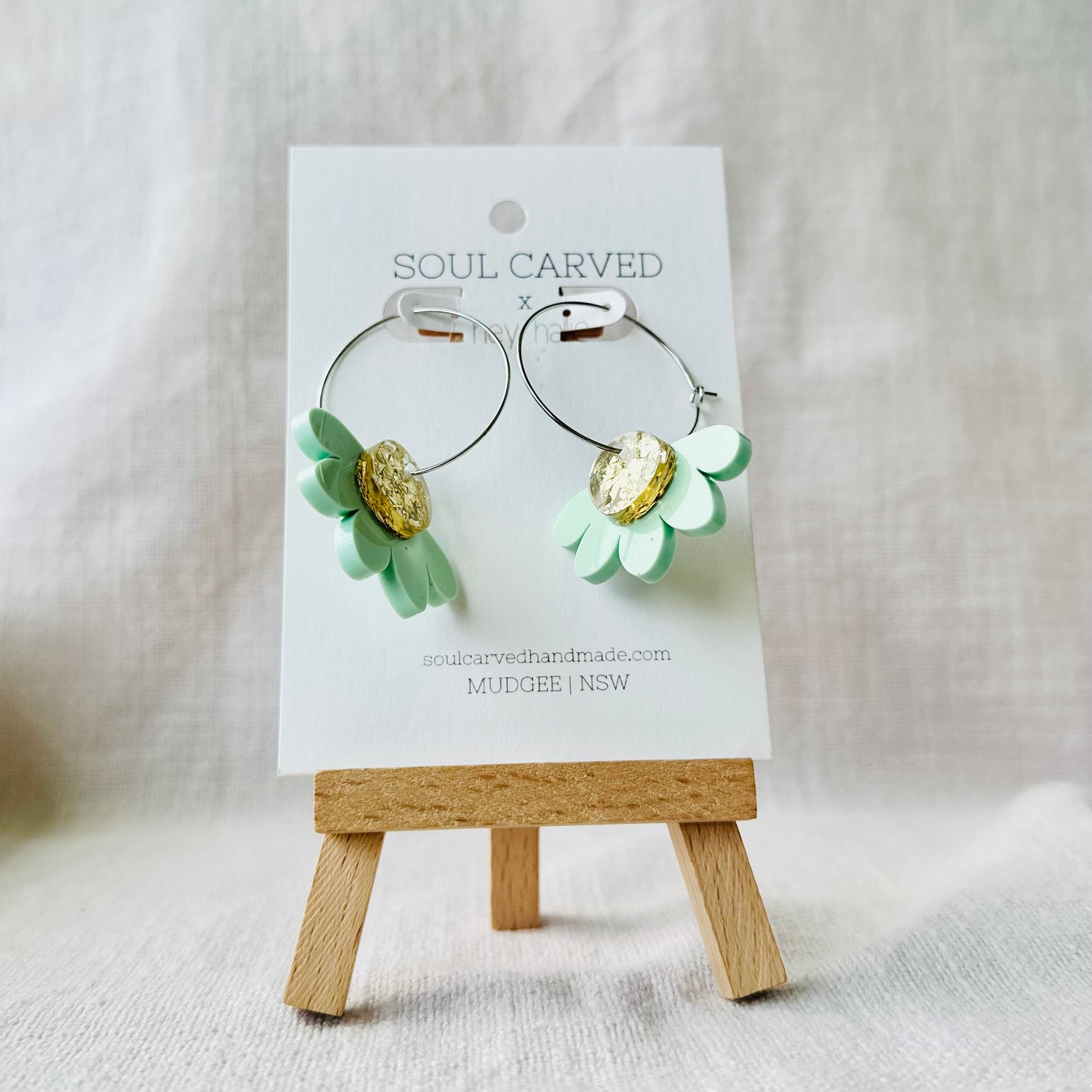 Half Flower Hoops