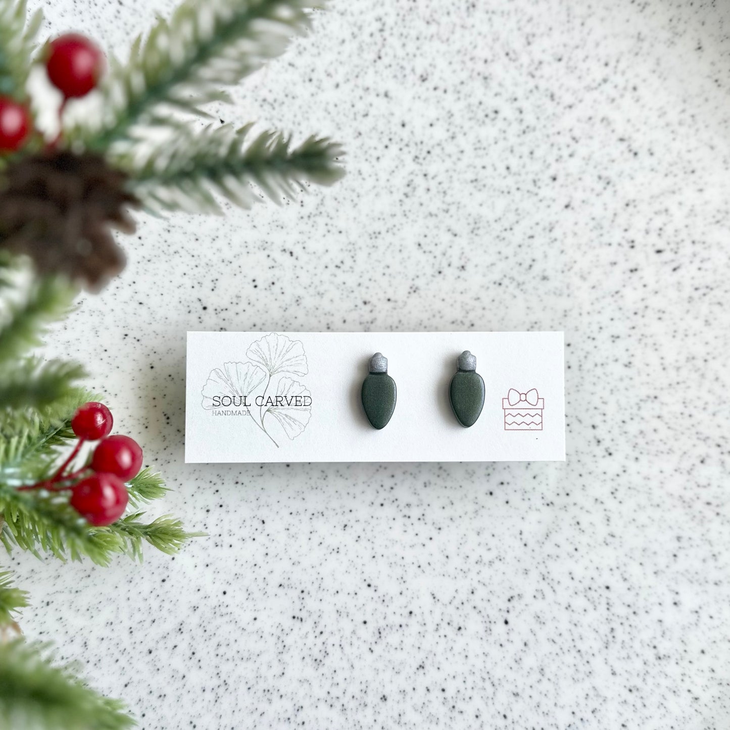 Festive Lights Studs - Silver