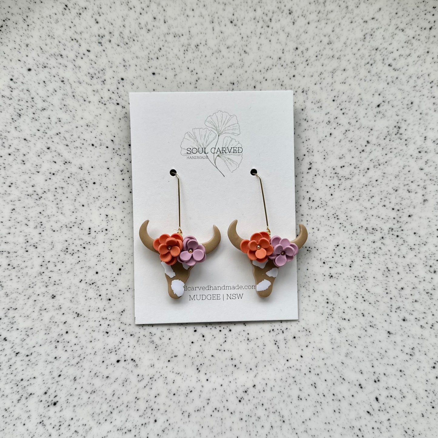 Flower Crown Cows - Tan