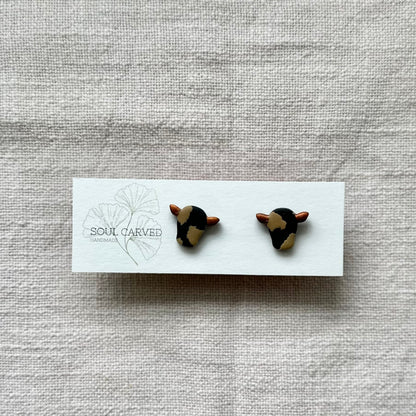 Mini Bull Head Studs - Bronze