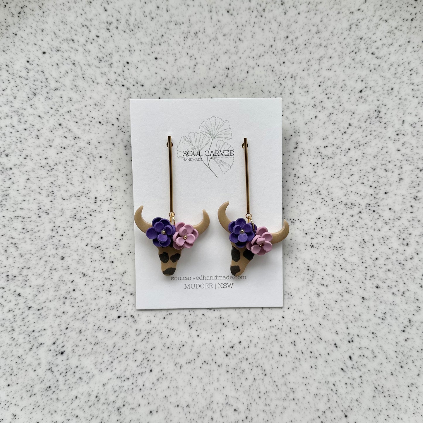 Flower Crown Cows - Tan