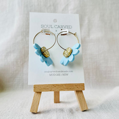 Half Flower Hoops