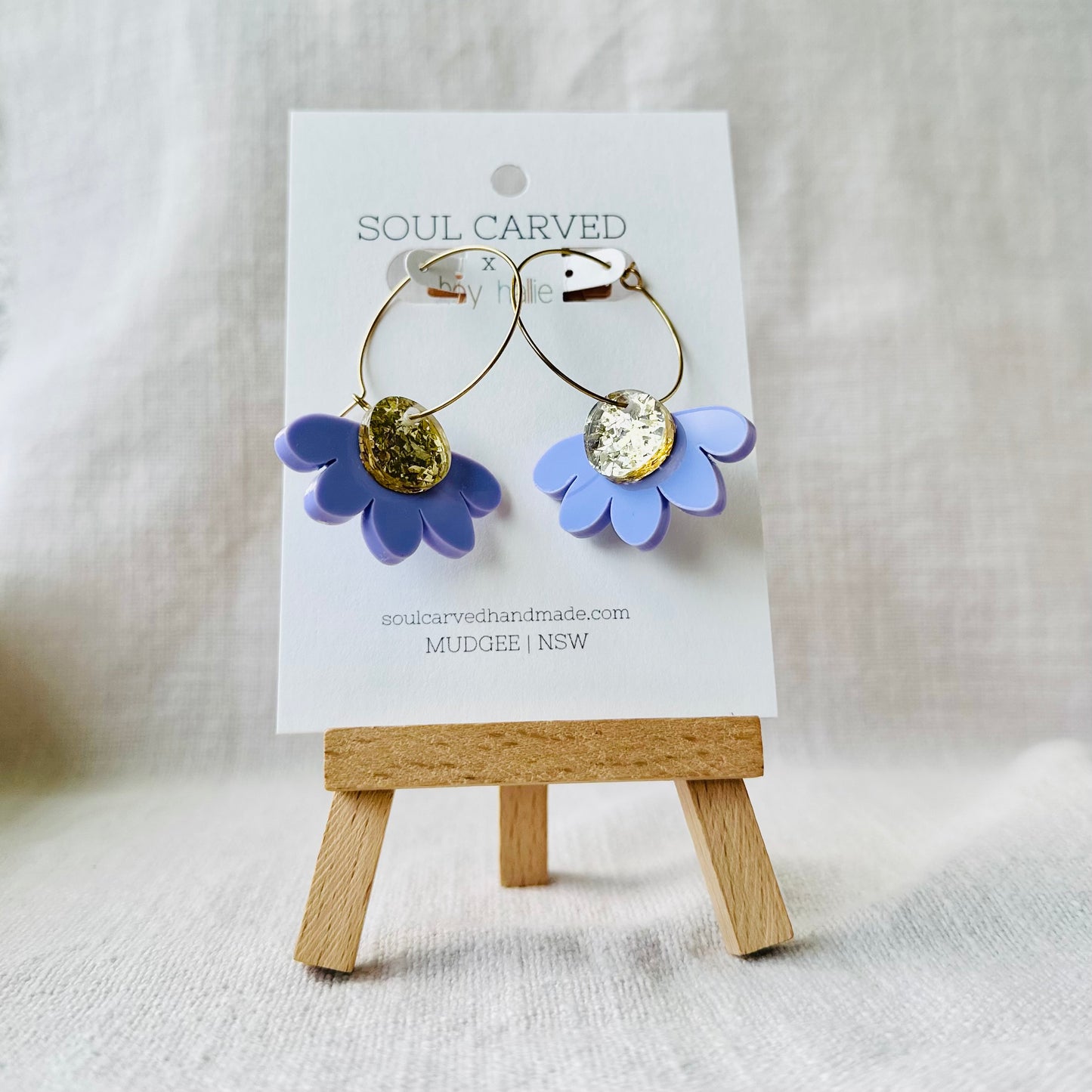 Half Flower Hoops