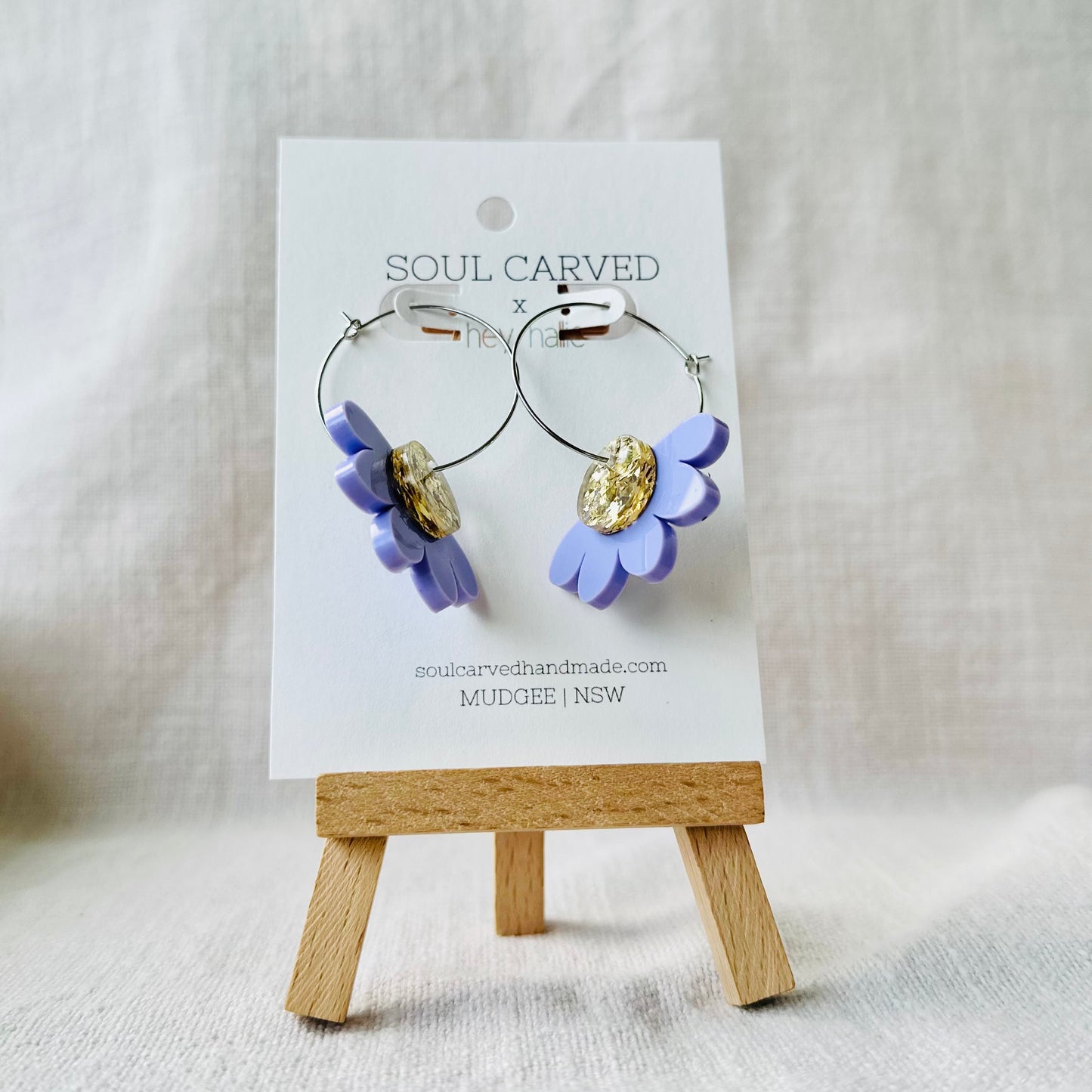 Half Flower Hoops